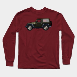 Jeep Wrangler Rubicon 2-door Green Long Sleeve T-Shirt